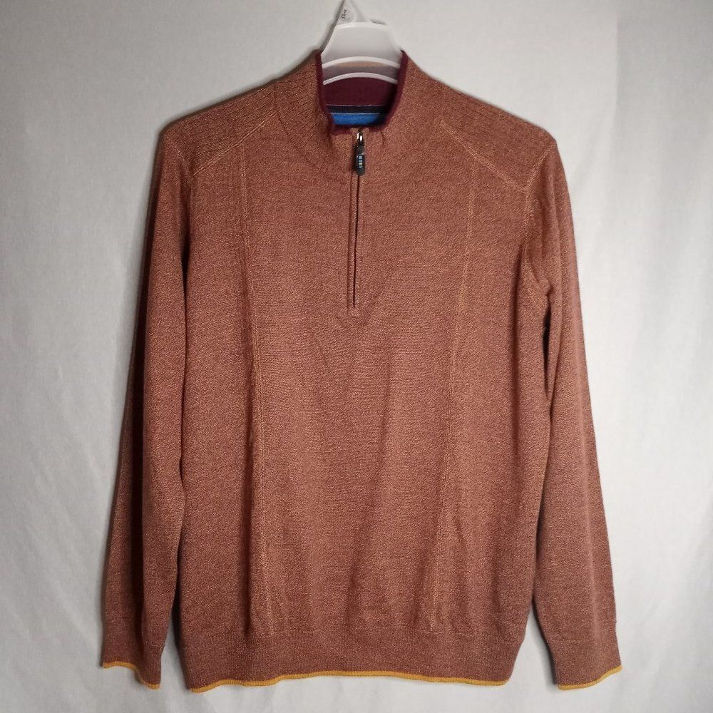 Robert Graham Class Fit Sweater Men's Multi Color 1/4 Zip Long Sleeve XL (Flaws)